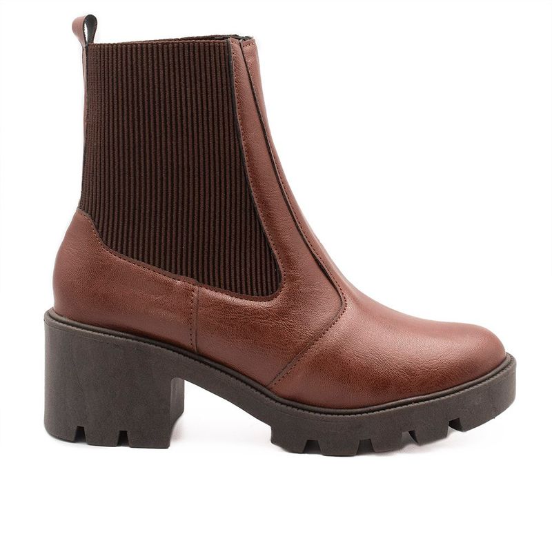 Bota Zatta Coturno Cano Médio Elástico Ariel Marrom