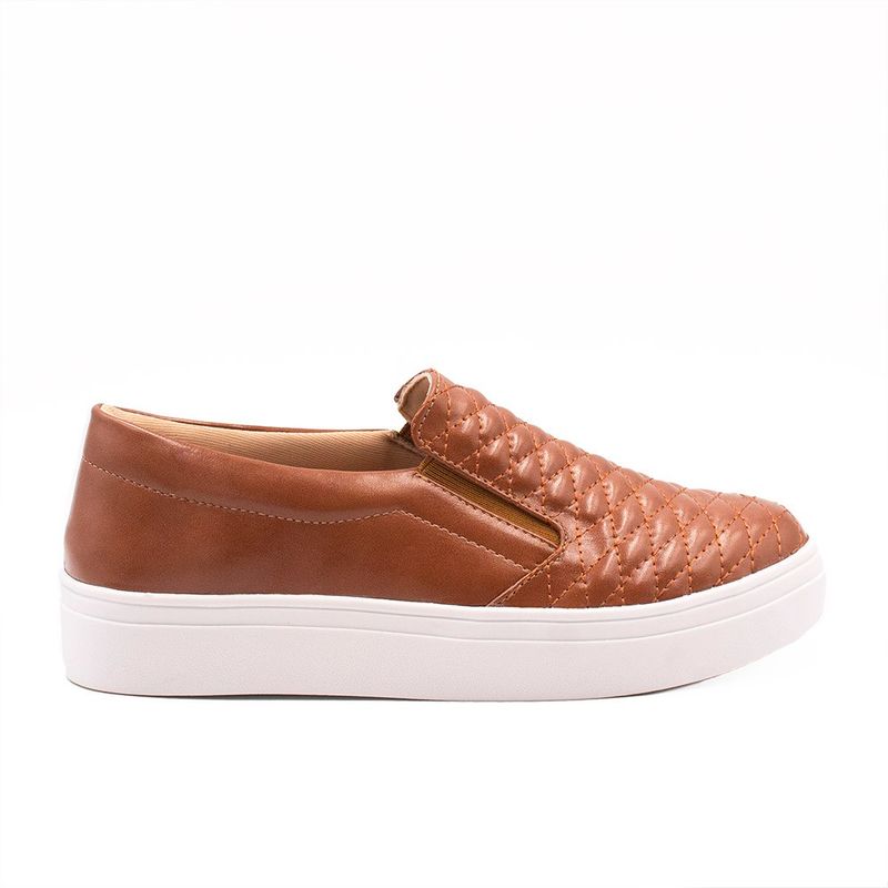 Tênis Slip-on  Zatta  Matelassê  Paula Caramelo
