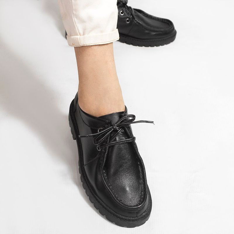 Sapato Oxford Zatta em Couro Camile Preto