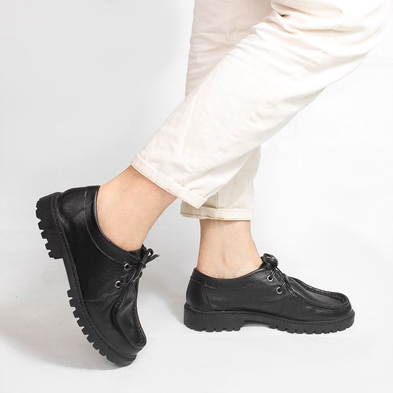 Sapato Oxford Zatta em Couro Camile Preto