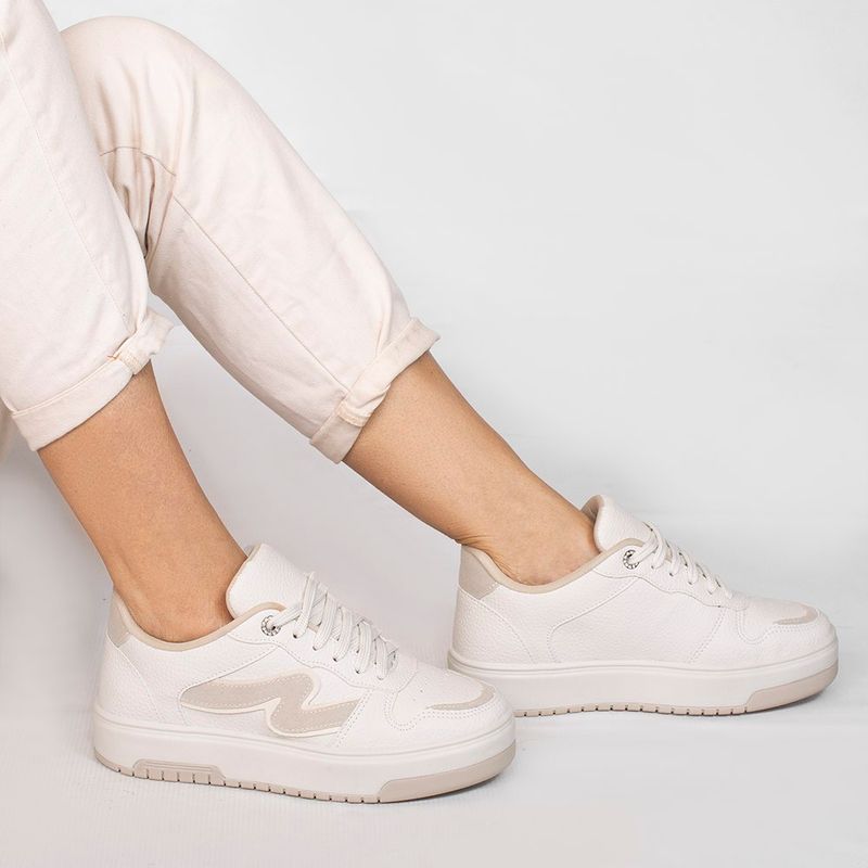 Tênis Zatta Sola Alta Casual Charlene Off White 