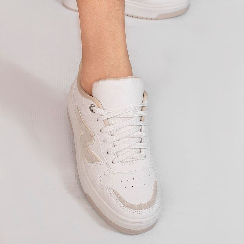 Tênis Zatta Sola Alta Casual Charlene Off White 