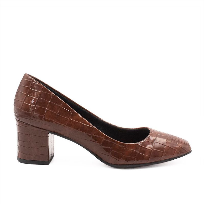 Sapato Retrô Zatta Bico Quadrado Heidi Marrom