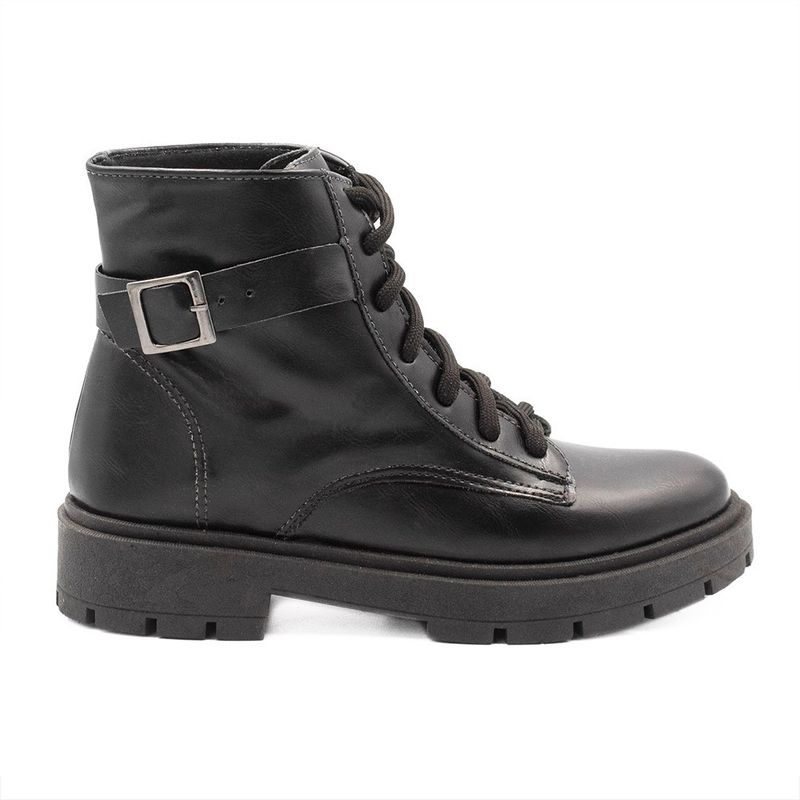 Bota Coturno Zatta Fivela Rafaela Preta