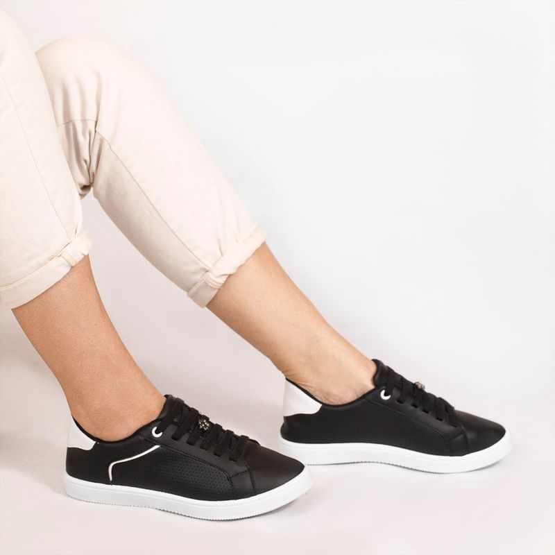 Tênis Zatta Casual Elisa Preto