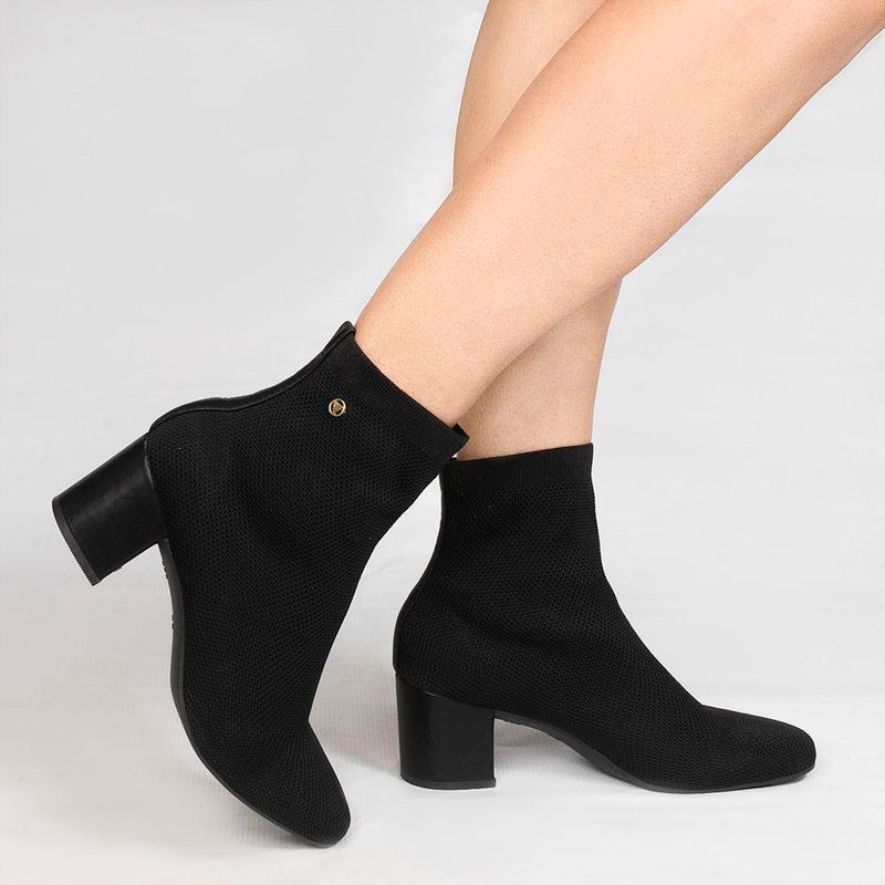 Bota Zatta Salto Bloco Kinit Bella Preta