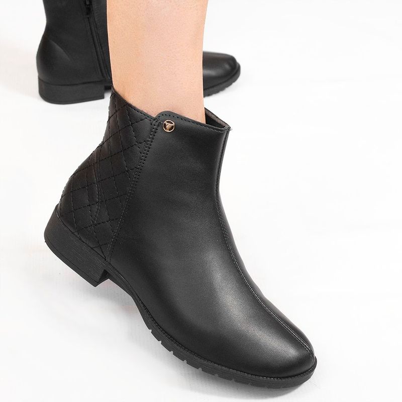 Bota Zatta  Detalhe Matelasse Magali Preta