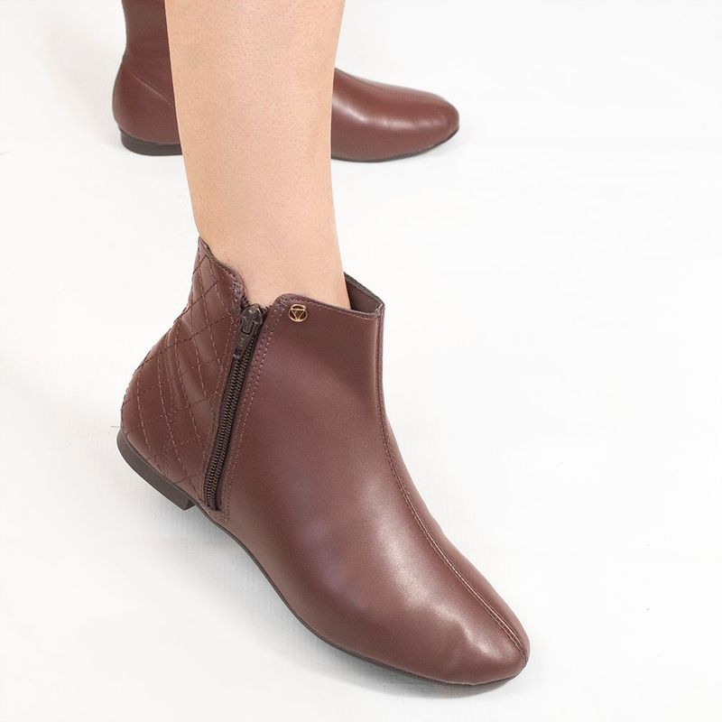 Bota Zatta Flat Matelassê Maitê Marrom