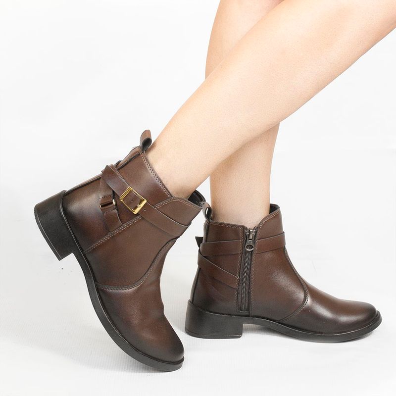 Bota Zatta Montaria Fivela Mafalda Marrom