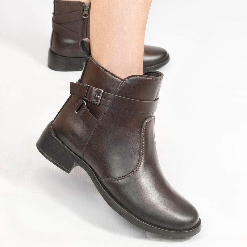 Bota Zatta Montaria Fivela Mafalda Café