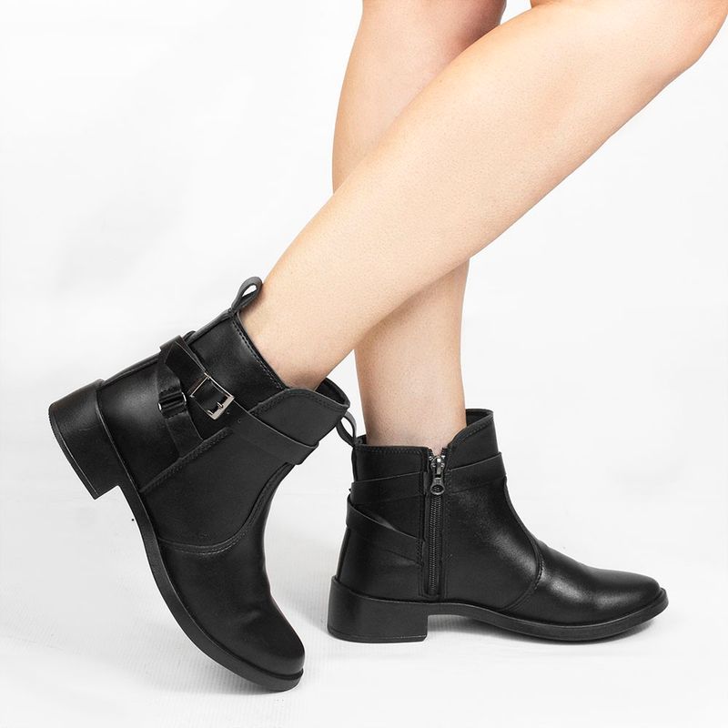 Bota Zatta Montaria Fivela Mafalda Preta