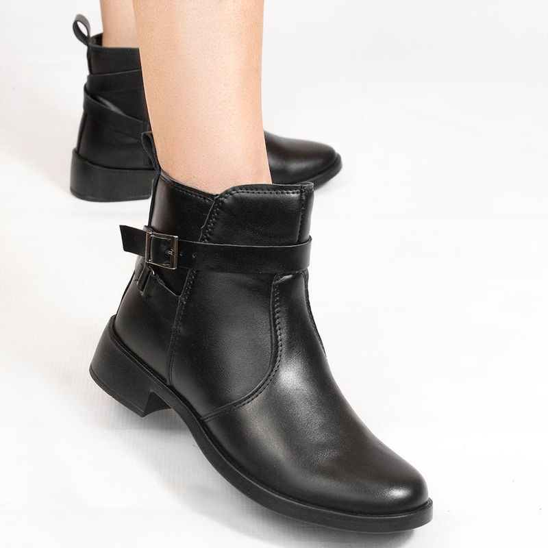 Bota Zatta Montaria Fivela Mafalda Preta