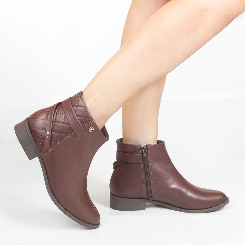 Bota Zatta Montaria Matelassê Marilda Marrom