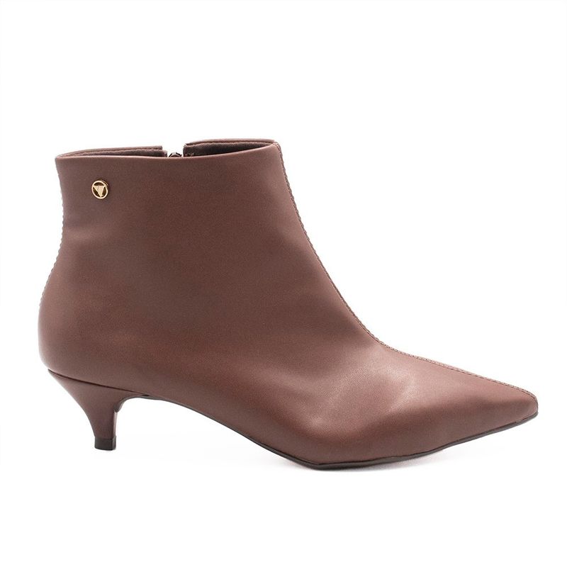 Bota Zatta Cano Curto Bico Fino Marlene Marrom