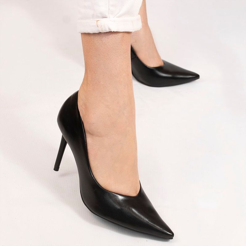 Scarpin Zatta Bico Fino Salto Alto  Anita Preto