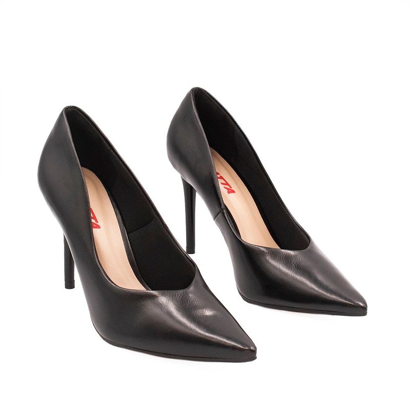 Scarpin Zatta Bico Fino Salto Alto  Anita Preto