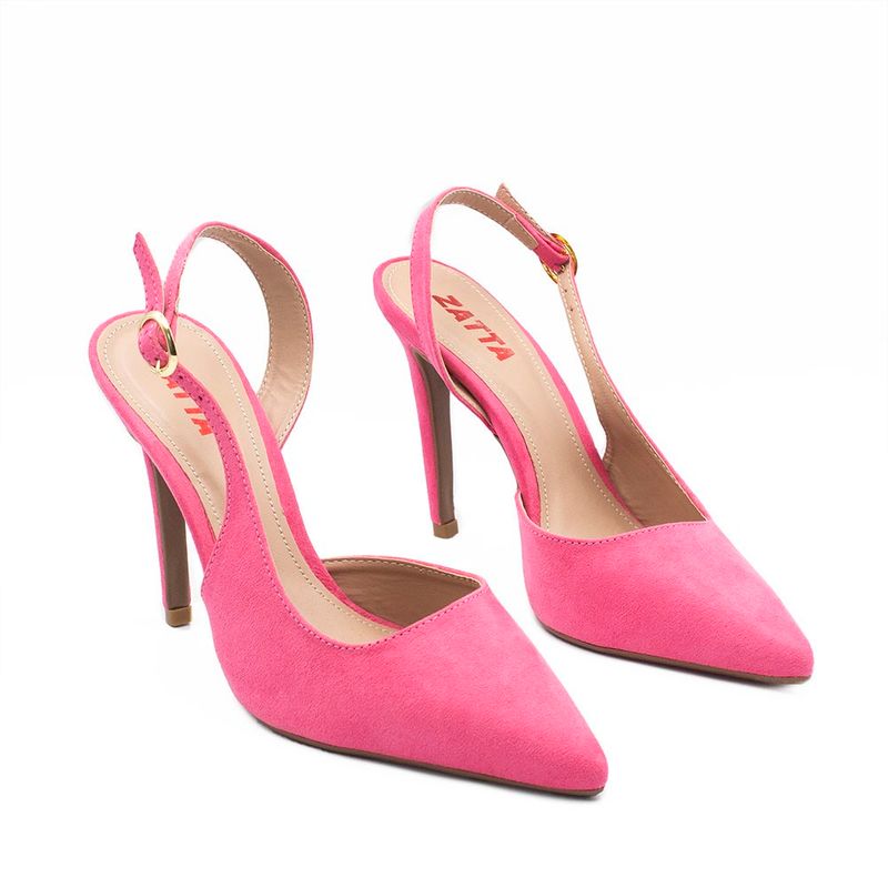 Scarpin Zatta Slingback Salto Alto Donna Pink