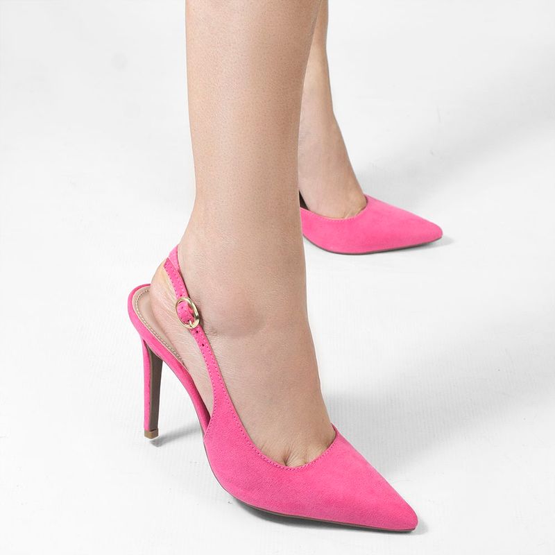 Scarpin Zatta Slingback Salto Alto Donna Pink