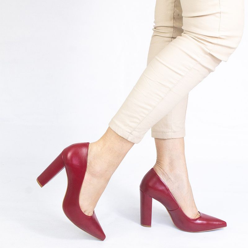 Scarpin Zatta Salto Grosso Jaine Marsala