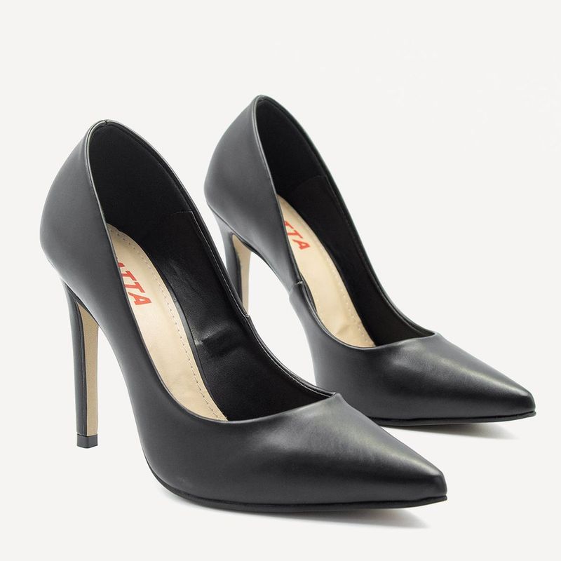 Scarpin Salto Alto Bico Fino Suzy Napa  Preto