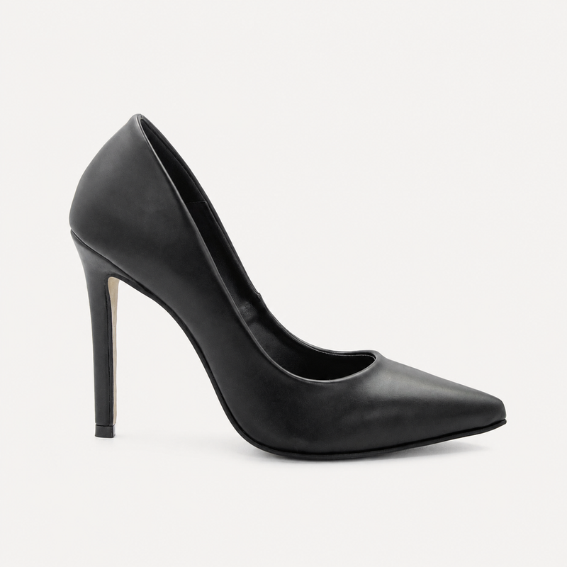 Scarpin Salto Alto Bico Fino Suzy Napa  Preto