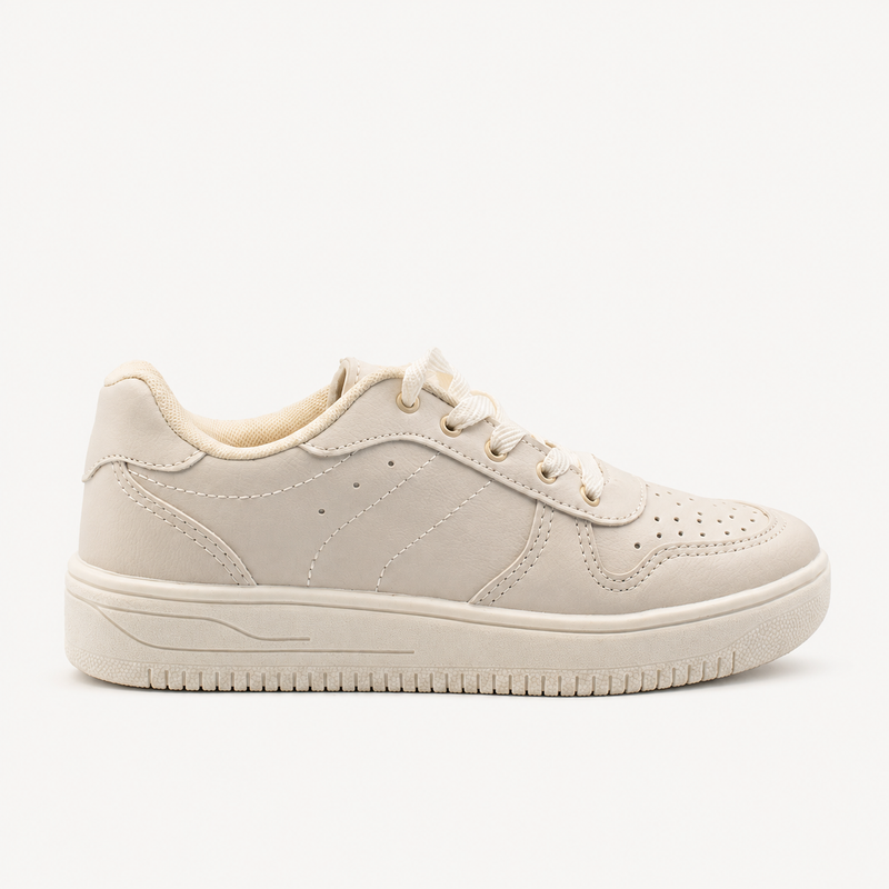 Tênis Zatta Casual Cadarço Kelly Off White