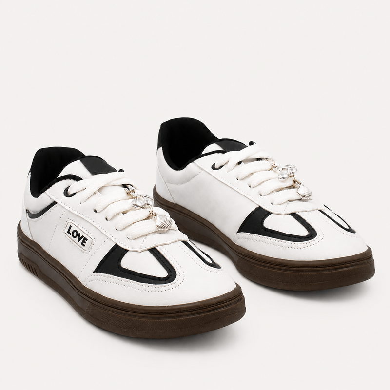 Tênis Zatta Casual Pingente Antonela Preto