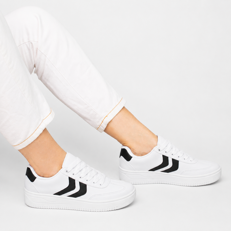Tênis Zatta Casual  Listras Laterias Kalime Branco