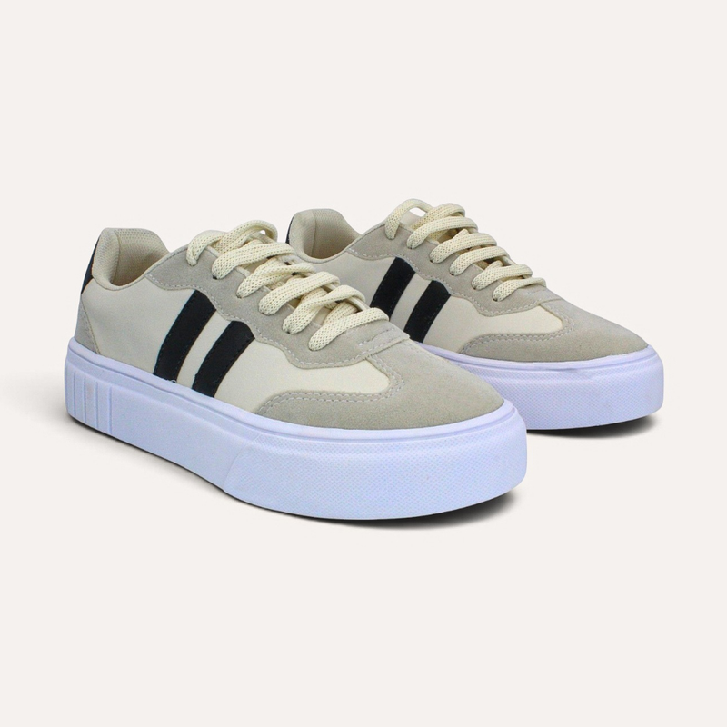 Tênis Casual Zatta Flatform Mariana Off White