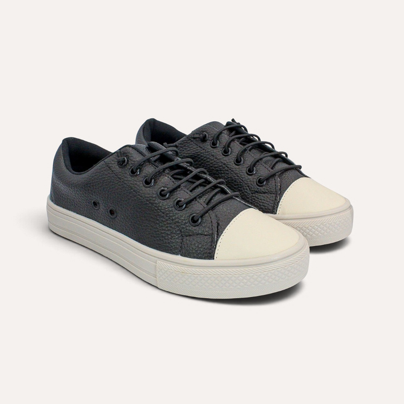 Tênis Zatta Casual com Cadarço de Elástico Madú Preto