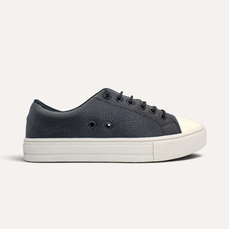 Tênis Zatta Casual com Cadarço de Elástico Madú Preto