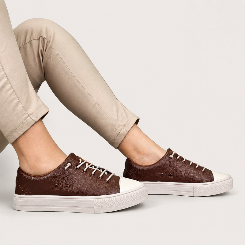 Tênis Zatta Casual com Cadarço de Elástico Madú Caramelo