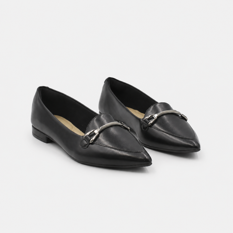 Mocassim Zatta Bico Fino Mayara Preto
