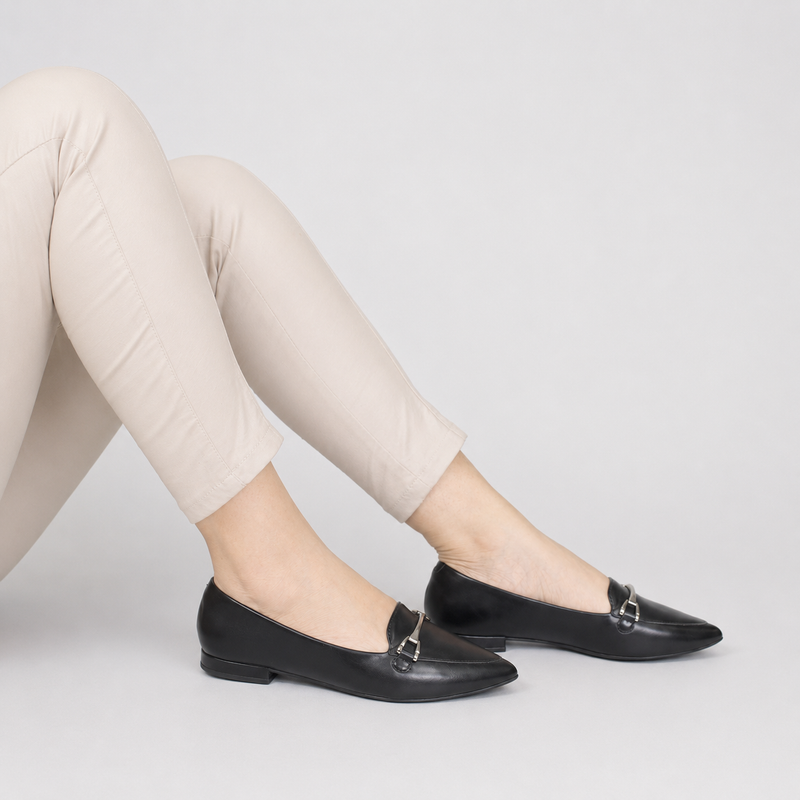 Mocassim Zatta Bico Fino Mayara Preto