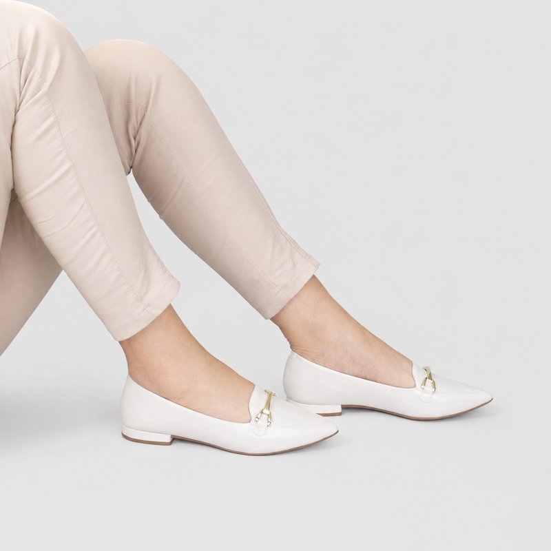 Mocassim Zatta Bico Fino Mayara Off White