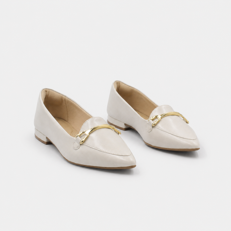 Mocassim Zatta Bico Fino Mayara Off White