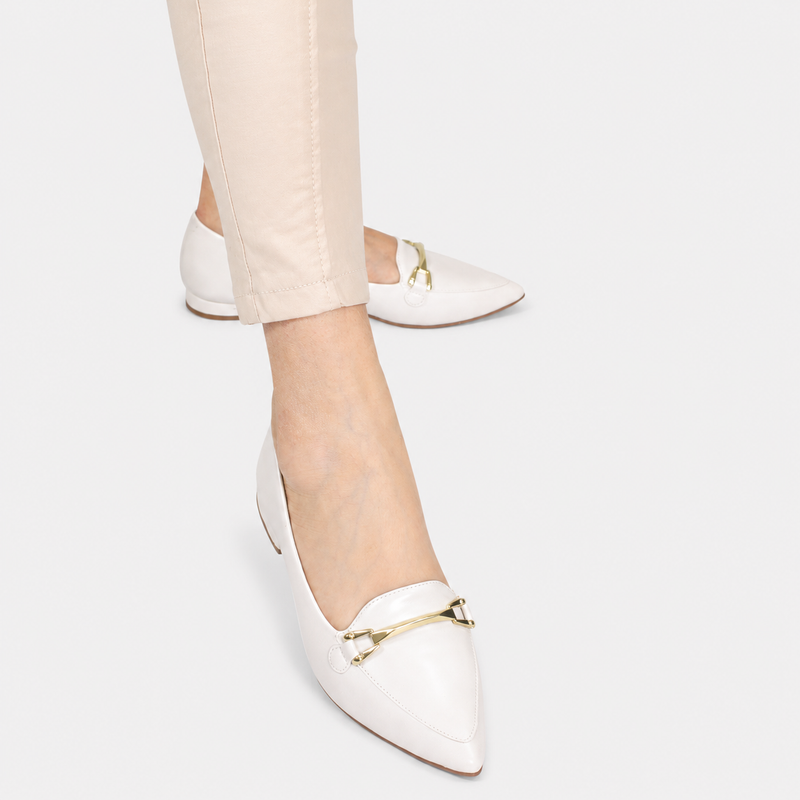 Mocassim Zatta Bico Fino Mayara Off White