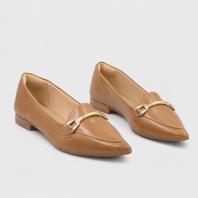 Mocassim Zatta Bico Fino Mayara Caramelo