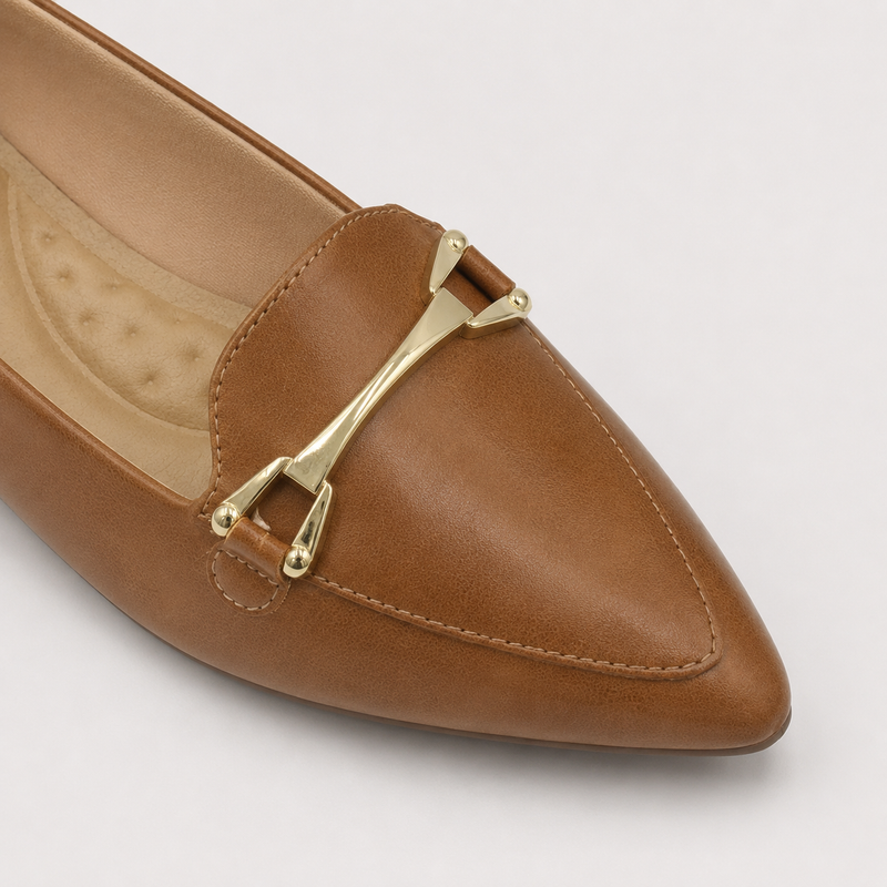 Mocassim Zatta Bico Fino Mayara Caramelo