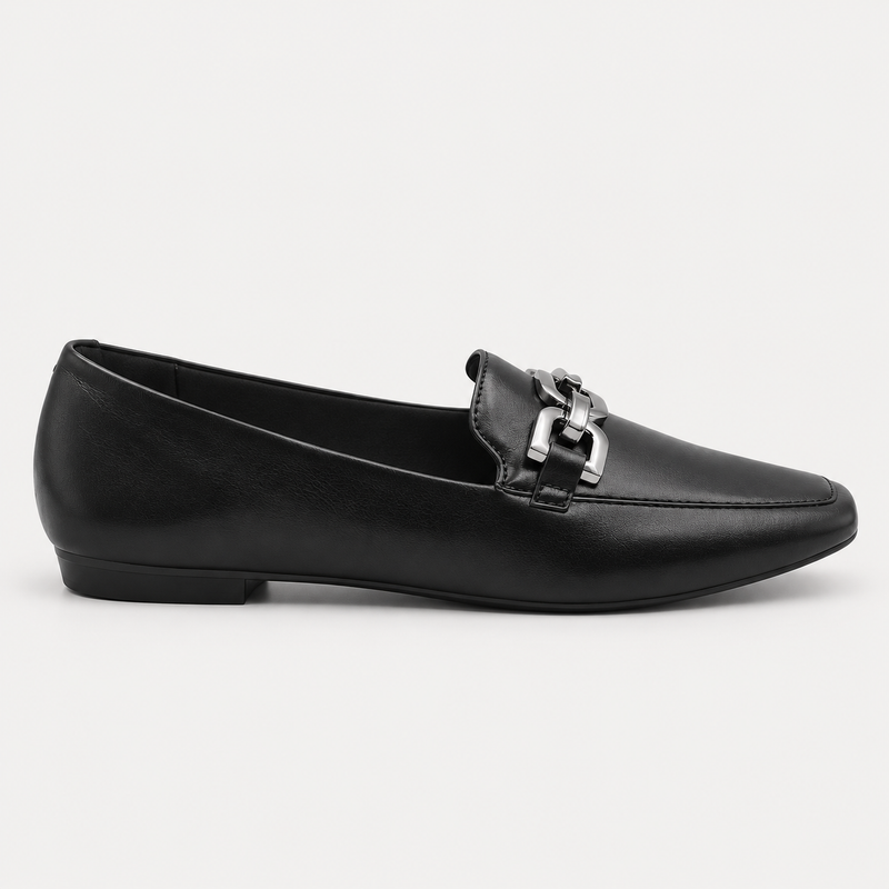 Mocassim Zatta Detalhe de Fivela Magda Preto