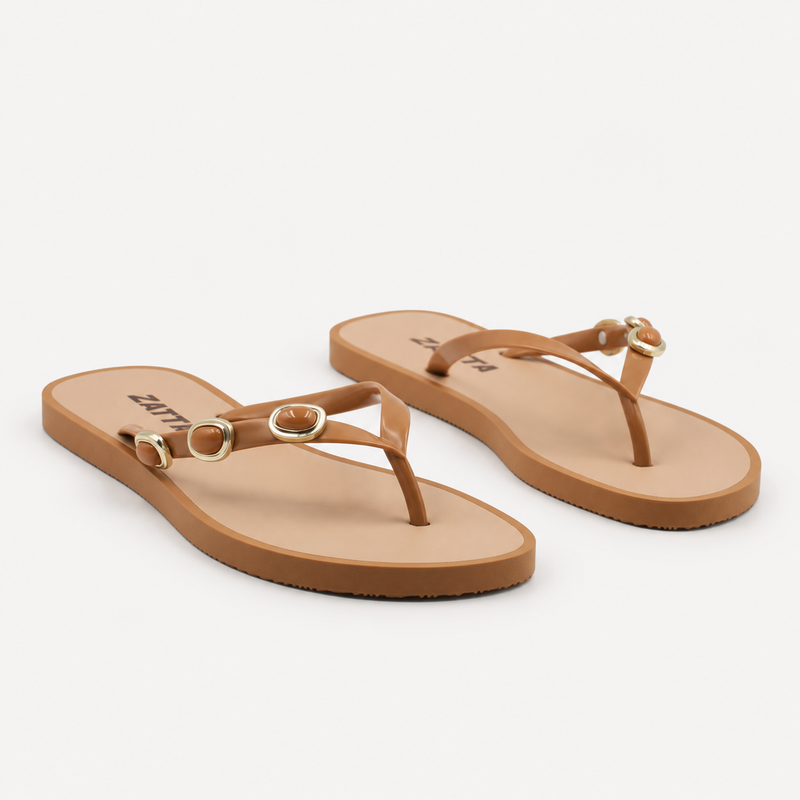 Chinelo Zatta de Dedo Pedras Patrícia Caramelo