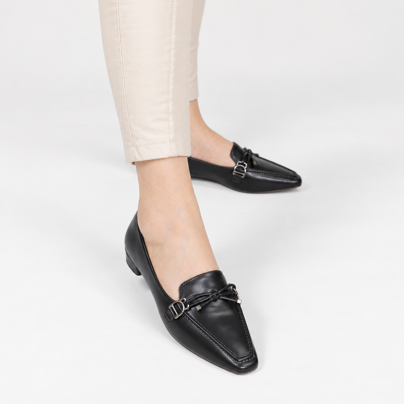 Mocassim Zatta Laço Márcia Preto