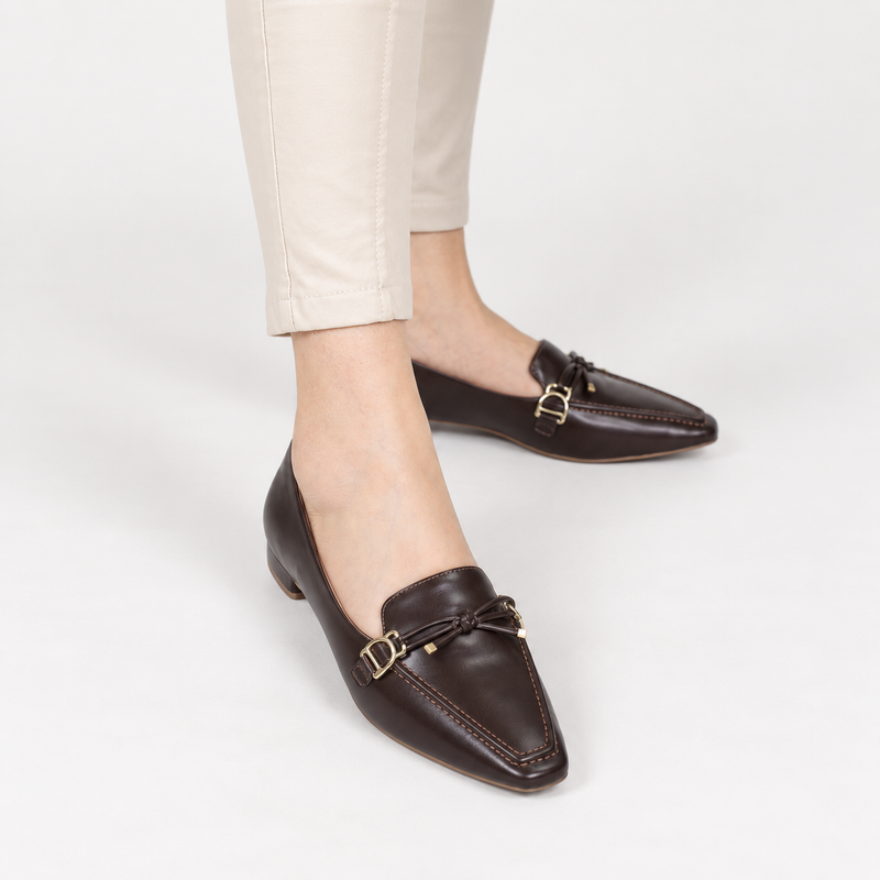 Mocassim Zatta Laço Márcia Cafe