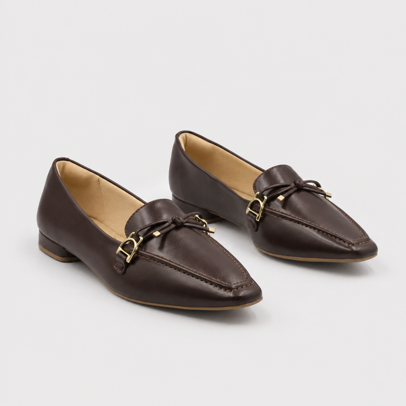 Mocassim Zatta Laço Márcia Cafe