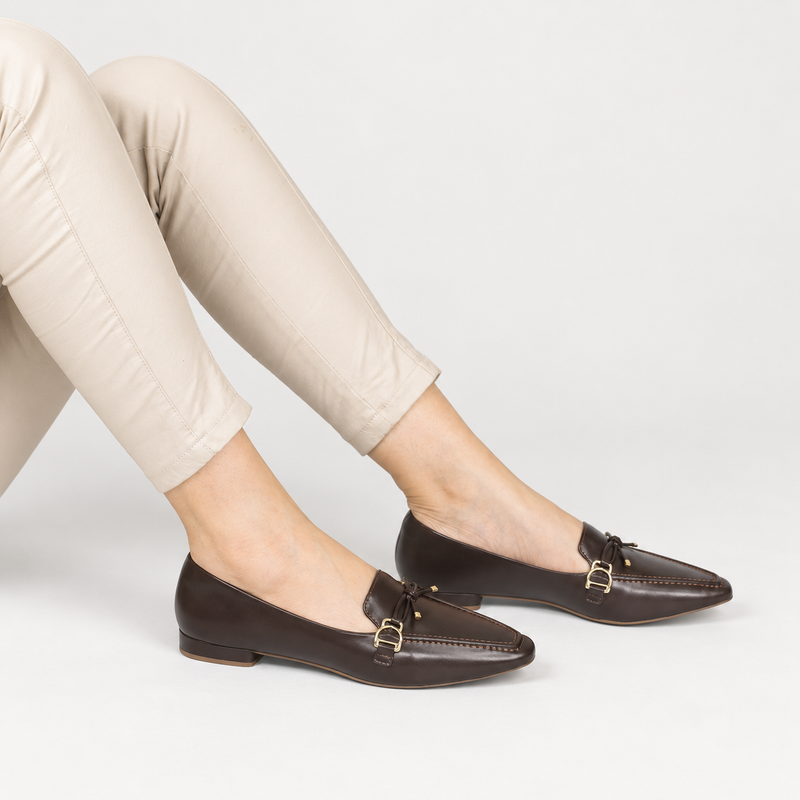 Mocassim Zatta Laço Márcia Cafe