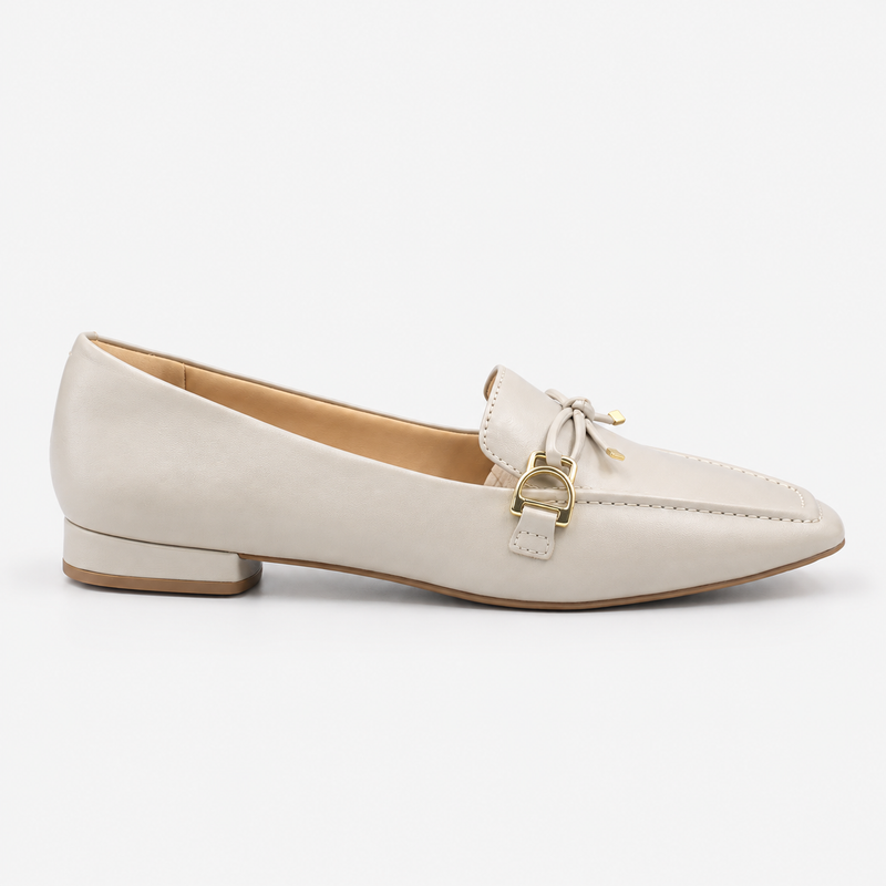 Mocassim Zatta Laço Márcia Off White