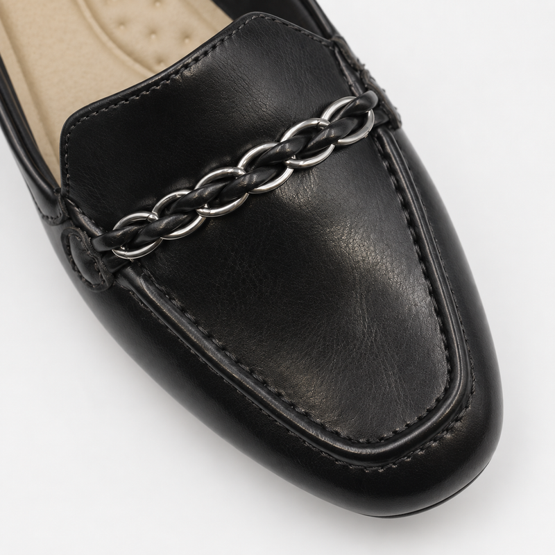 Mocassim Zatta Corrente Flat  Micaela Preto