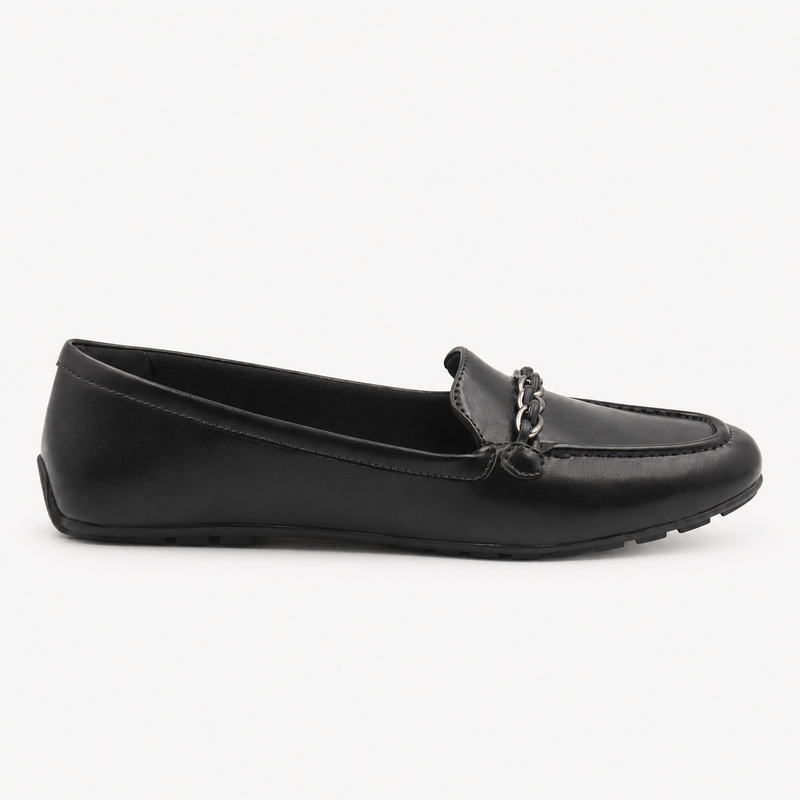 Mocassim Zatta Corrente Flat  Micaela Preto