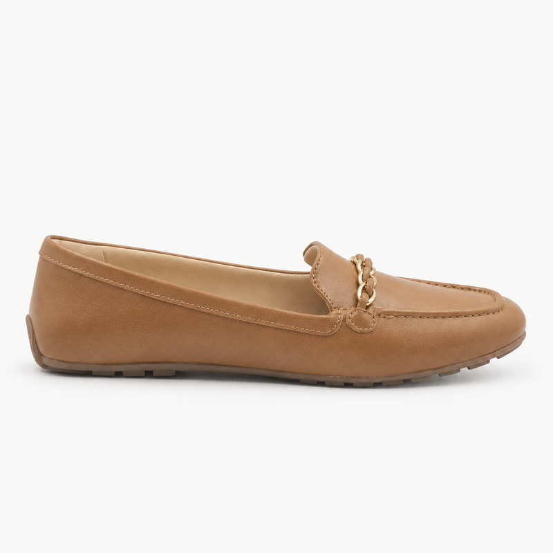Mocassim Zatta Corrente Flat  Micaela Caramelo