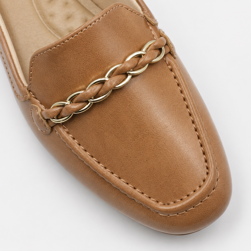Mocassim Zatta Corrente Flat  Micaela Caramelo